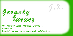 gergely kurucz business card